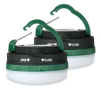 flintronic 2PCS Camping Lights, Camping Light LED Tent Light Portable Outdoor Tent SOS Light 5 Modes with Hook, IP43 Waterproof for Hiking Fishing Emergency Home Power (Not Include Batteries)