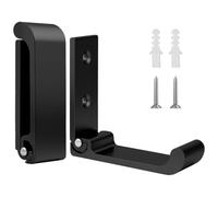 flintronic 2PCS Foldable Wall Hooks, Folding Hooks for Hanging, Heavy Duty Wall Mounted Coat Rack, Aluminum Alloy Flip Down Hook for Bathroom Kitchen Hanging Bag Towel Bag (Black)