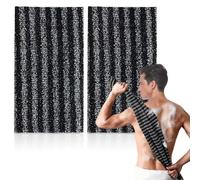 Flintronic 2PCS Japanese Exfoliating Towel, Extra Long Shower Towel for Men Women, Deep Scrub Cloth for Body, Cleaning and Massage