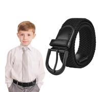 flintronic 2pcs Kids Elastic Belt, Stretch Braided Belt Belt for Boys and Girls, No Hole Adjustable Braided Stretch Vintage Belt for Casual School Uniform Jeans - 66CM