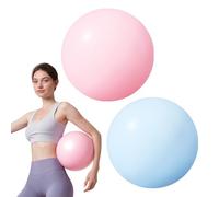 flintronic 2PCS Mini Pilates Ball, 25cm / 9.4 Inch, Small Anti Burst Exercise Ball for Yoga, Pilates, Balance, Physical Therapy, Stretching and Core Fitness, Pink+Blue