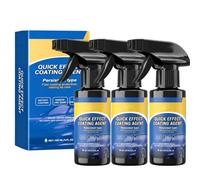 Flintronic 3 Pcs Car Coating Spray, 3 in 1 Automobile Ceramic Spray, Quick-Acting Coating Agent for Shine and Protection, Waterless Cleaning, for Car Dust Proof and Glazing Effects, 120ml