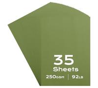 Flintronic 35 Sheets Bamboo Green Cardstock, A4 Colored Thick Card Paper 250GSM, Double Sided Coloured Paper for DIY Arts Crafts School Projects, Printing, Scrapbook, 21 x 29.7 cm