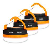 flintronic 3PCS Camping Lights, Camping Light LED Tent Light Portable Outdoor Tent SOS Light 5 Modes with Hook, IP43 Waterproof for Hiking Fishing Emergency Home Power (Not Include Batteries)