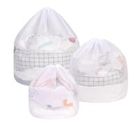 flintronic 3PCS Drawstring Mesh Laundry Bag, 3 Sizes Fine Net Durable Drawstring Laundry Bag, Mesh Laundry Wash Bags for Washing Machine Travel, Delicates, Bra, Baby Cloths,Toy Storage