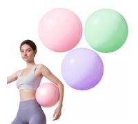 flintronic 3PCS Mini Pilates Ball, Small Anti Burst Exercise Ball for Yoga, Pilates, Balance, Physical Therapy, Stretching and Core Fitness - Includes Stability Ball Workout Guide