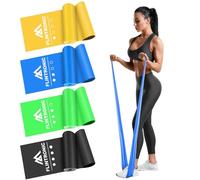 Flintronic 4 Pack Resistance Bands Set, TPE Elastic Bands with 4 Resistance Levels, 1.5M Workout Bands for Women and Men Strength Training, Yoga, Pilates