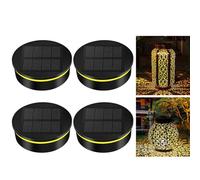 Flintronic 4 PCS 3.15 inch 8CM Solar Lights Replacement Top Led Solars Panel for Outdoor Lanterns, IP65 Waterproof for Garden Patio Decoration