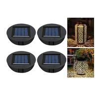 Flintronic 4 PCS 3.15 inch 8CM Solar Lights Replacement Top Led Solars Panel for Outdoor Lanterns, IP65 Waterproof for Garden Patio Decoration