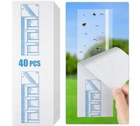 Flintronic 40-Pack Windows Fly Traps, Fly Paper Sticky for Indoors, Non-Toxic Fly Catcher Clear Trap for Insect, Bugs, Fly & Fruit