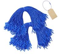 Flintronic 400PCS Nylon String for Hang Tags, Disposable Cotton Hang Tag with Snap Lock, Self Locking Security tag Fastener Ties for Clothes, Products, Brand Tag, Price Attaching Labels (Blue)