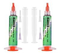 Flintronic 40g Sn42/Bi58 Lead Free Solder Paste, 138°C Low Temperature Flux Paste, Syringe Solder Paste with 2 Needles and 1 Pusher, Flux Soldering Paste for BGA, IC, PCB, CPU, LED, SMT (Each 20g)