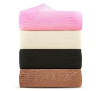 flintronic 4PCS African Net Sponge, 80 * 30CM Enlarged Exfoliating Net, for Bathing & Deep Body Exfoliating, Stretchable Bath Sponge for Back Scrubber, Foot, Joint