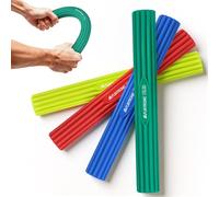 Flintronic 4PCS Fitness Resistance Bar, Twist and Flex Exercise Bar - for Grip Strength, Elbow, Wrist, and Forearm Training, Pain Relief for Tennis Elbow and Golfer’s Elbow