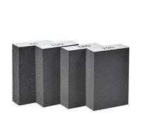 Flintronic 4PCS Sanding Blocks, 60/100/180/220 Sanding Sponges Coarse and Fine, Reusable Wet and Dry Dual-use Sanding Sponges, Different Specifications for Wood, Metal, Wall, Cupboard, Handicrafts