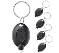 flintronic 5pcs Mini LED Flashlight Keychain, Portable Led Flashlight, 12 Lumen Small Keyring Torch for Emergency Lighting, Super Bright Keychain Flashlight for Kids, Adults(Black)