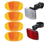 flintronic 6PCS Bike Reflectors Front and Back, Bicycle Wheel Spoke Reflectors Bracket, Cycling Reflectors, Bicycle Accessories for Various Bicycle Performance Mountain Bikes