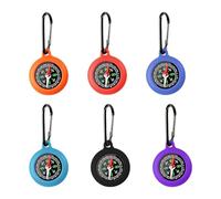 Flintronic 6Pcs Navigation Compass, Multifunctional Hiking Compass, Waterproof Pocket Compass for Sports and Outdoors, Expedition Map Reading, Navigation, Orienteering and Survival