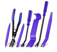 flintronic 7PCS Trim Removal Tool, Car Trim Removal kit, Tool Kits for Car Radio Door Dashboard Installation, Plastic Pry tool, Automotive Panel Dash nterior Accessories (Blue, Set B)