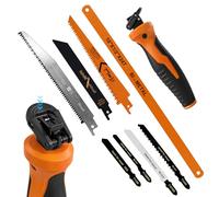 Flintronic 8-in-1 Multi-Hand Saw Set, Mini Hand Saw Kit with 8 Blades, Quick Change Blade, Hacksaw Set with Self-Locking Design for Wood, Metal, Plasterboard & Plastic
