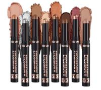 Flintronic 8PCS Eye Shadow Sticks Set, Waterproof Eyeshadow Stick, Highlighting Pigmented Eye Shadow Pencil Crayon, Soft Creamy Matte Shimmer Long Lasting Eyeshadow Pencil for Daily Makeup