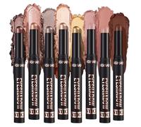 Flintronic 8PCS Eye Shadow Sticks Set, Waterproof Eyeshadow Stick, Highlighting Pigmented Eye Shadow Pencil Crayon, Soft Creamy Matte Shimmer Long Lasting Eyeshadow Pencil for Daily Makeup