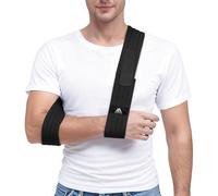 flintronic Arm Sling, Adjustable Lightweight Shoulder Immobilizer, Comfortable Breathable Shoulder Support for Shoulder Injury Broken Wrist for Men Women - Black 180 cm