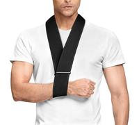 flintronic Arm Sling, Shoulder Sling Support Breathable, Adjustable Arm Sling for Shoulder Injury Broken Wrist for Men Women, One Size,Black