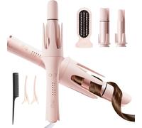 Flintronic Automatic Hair Curler, 4 in 1 Ceramic Curling Iron, Curling Wand with Hot Comb, 25-42mm Ceramic Barrel, Adjustable Temperature, Anti-Scald, Tangle-Free, for Long Short Hair
