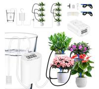 Flintronic Automatic Watering System, Drip Irrigation System Kit | Indoor Self Watering system with Timer and 2m Hose, Drip Irrigation Kit for Garden Potted Plants, Up to 8 Pots (Style B)