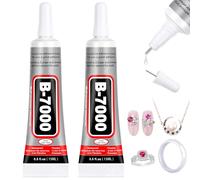 Flintronic B7000 Super Glue, 2PCS 15ML Transparent Paste Adhesive, Multifunctional Repair Glues, Fast Repair and Quick Drying Strong Glue, Suitable for Glass, Phone, Jewelry, Wood, Metal, Fabric