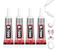 Flintronic B7000 Super Glue, 4PCS 15ML Transparent Paste Adhesive, Multifunctional Repair Glues, Fast Repair and Quick Drying Strong Glue, Suitable for Glass, Phone, Jewelry, Wood, Metal, Fabric