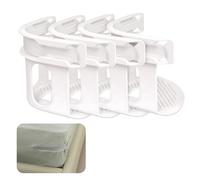flintronic Bed Sheet Holder, 4PCS Bed Sheet Clips with Lock Strips, Removable Heavy Duty Mattress Clip, Anti Slip Design, Fitted Sh-eet Clips for Corners B-ed Sh-eet Straps for All B-ed Sizes