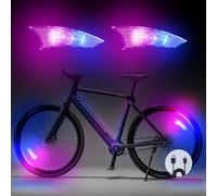 Flintronic Bike Spoke Lights,2 Pack Tire Flash Lamp LED Neon Wheel Flashing Light, Waterproof 2 Blinking Modes, Bike Accessories for Adults and Kids