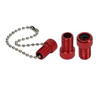 Flintronic Brass Presta Valve Adapter, 3PCS Bike Pump Adapter, Schrader Valve Adapter for Bike-Red