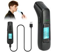 Flintronic Breathalyser, Non-contact Professional Alcohol Tester, Fast High Accuracy Breathalyzer with Digital LCD Display, Clean Portable Breathalysers with USB, for Party, Business Activities, Club
