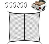 flintronic Cargo Net, Highly Elastic Cargo Nets, Simple Truck Cargo Mesh Organizer with 6 Carabiners, Single Layer Elastic Cargo Net for Truck Van Pickup, 120 * 120cm stretch to 216cm*216cm