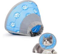 Flintronic Cat Cone Collar Soft, Adjustable Cat Recovery Collars & Cones to Stop Licking After Surgery, Pet Recovery Collar, Suitable for Pet Medical for Rehabilitation Wound Healing, XS