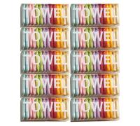 flintronic Compressed Towel,140PCS Portable Face Towel, Disposable Mini Cotton Tissue for Travel, Beauty Salon, Camping, Hiking, Home and Outdoor Sports (28 x 24 cm，Multi-color)