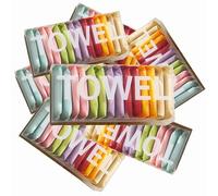 flintronic Compressed Towel, 224PCS Portable Face Towel, Disposable Mini Cotton Tissue for Travel, Beauty Salon, Camping, Hiking, Home and Outdoor Sports (28 x 24 cm，Multi-color)