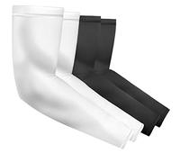 flintronic Cooling Arm Sleeves, 4 Pairs UV Protection Ice Sleeves, UPF 50 Running Arm Sleeves for Men & Women, Moisture Wicking Gloves to Cover Arm for Driving Cycling Golf Basketball-L