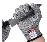 Flintronic Cut Resistant Gloves, S for Adults - Level 5 Protection, Food Grade Work Cut Proof, No Cut, Wood Whittling, Knife Protection - EN 388 Certified