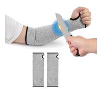flintronic Cut Resistant Sleeves with Thumb Hole, 2PCS Level 5 Arm Protection Sleeves, Safety Protective Arm Sleeves for Work Men Women, 45cm Forearm Protector Sleeve for Kitchen Garden Farm Welding