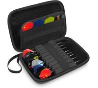 flintronic Dart Case, Hard EVA Shell Storage Dart Case for 8 Steel Tip and Accessories, Protective EVA Dart Holder with Double Zip Lock, Built-in Storage Tubes and Pockets for Flights, Shafts, Tips,