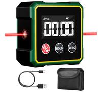 Flintronic Digital Angle Finder, Digital Level Box with Laser, 4-Side Strong Magnetic Angle Gauge, Waterproof LCD Display, Inclinometer for Table saws, Woodworking, Construction Projects