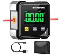 Flintronic Digital Angle Finder, Digital Level Box with Laser, 4-Side Strong Magnetic Angle Gauge, Waterproof LCD Display, Inclinometer for Table saws, Woodworking, Construction Projects