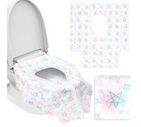 Flintronic Disposable Toilet Seat Covers, 22 Pcs Waterproof Toilet Seat Covers for Adults and Kids, Portable Toilet Seat Covers for Public Restroom, Airplane, Train(Star)