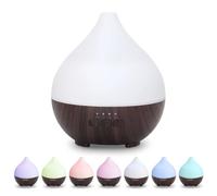 Flintronic Essential Oil Diffuser, 100ml Aromatherapy Ultrasonic Cool Mist Humidifier, Auto Shut-Off Function and Timer, Scented Humidifier with 7 LED Light Colors for Bedroom, SPA, Office, Baby