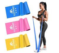 Flintronic Exercise Resistance Bands, 3 Pack Resistance Bands Set, TPE Elastic Bands with 3 Resistance Levels, 1.5M Workout Resistance Bands for Women and Men Strength Training, Yoga, Pilates