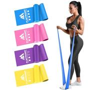 Flintronic Exercise Resistance Bands, 4 Pack Resistance Bands Set, TPE Elastic Bands with 4 Resistance Levels, 1.8M Workout Resistance Bands for Women and Men Strength Training, Yoga, Pilates